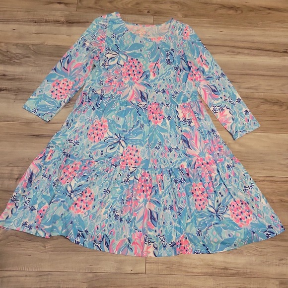 Lilly Pulitzer Dresses & Skirts - Lilly Pulitzer Geanna Swing Mini Dress Printed Ruffle Tiered Cotton S floral